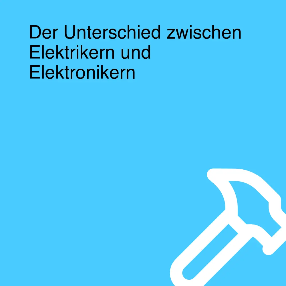 Der Unterschied zwischen Elektrikern und Elektronikern