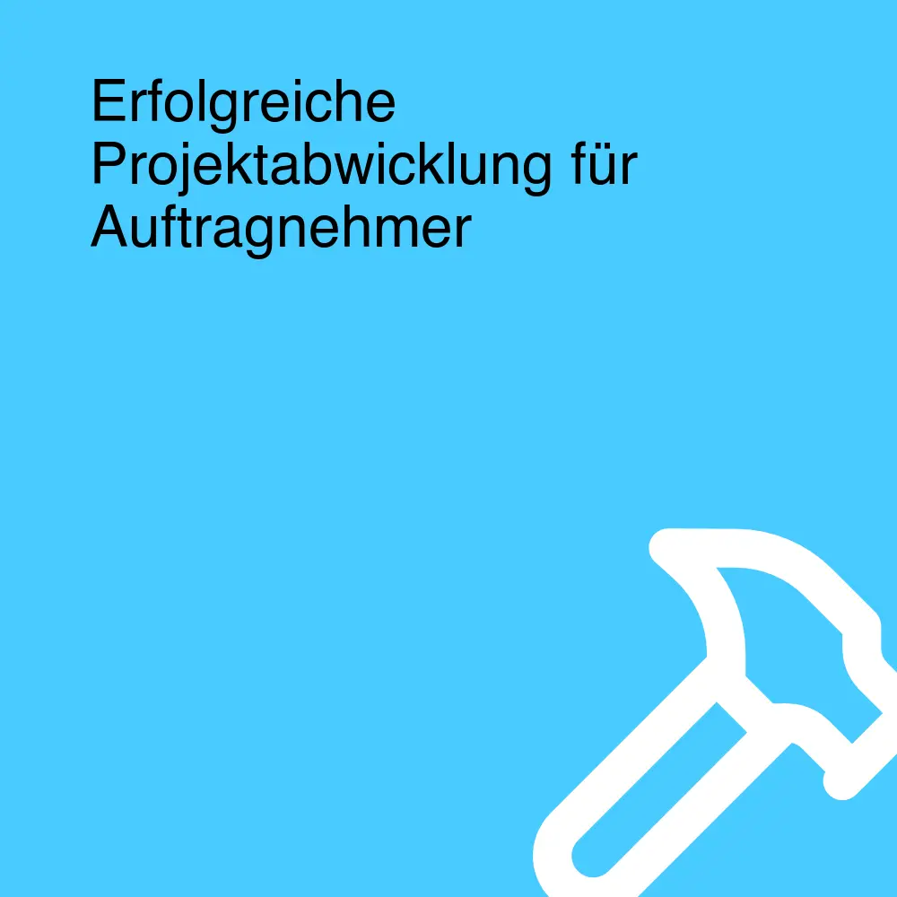Erfolgreiche Projektabwicklung für Auftragnehmer