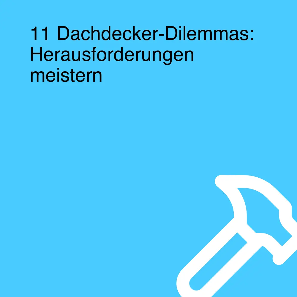 11 Dachdecker-Dilemmas: Herausforderungen meistern