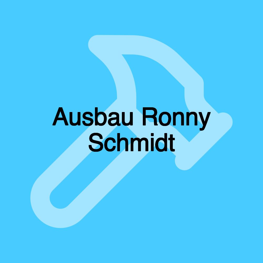 Ausbau Ronny Schmidt