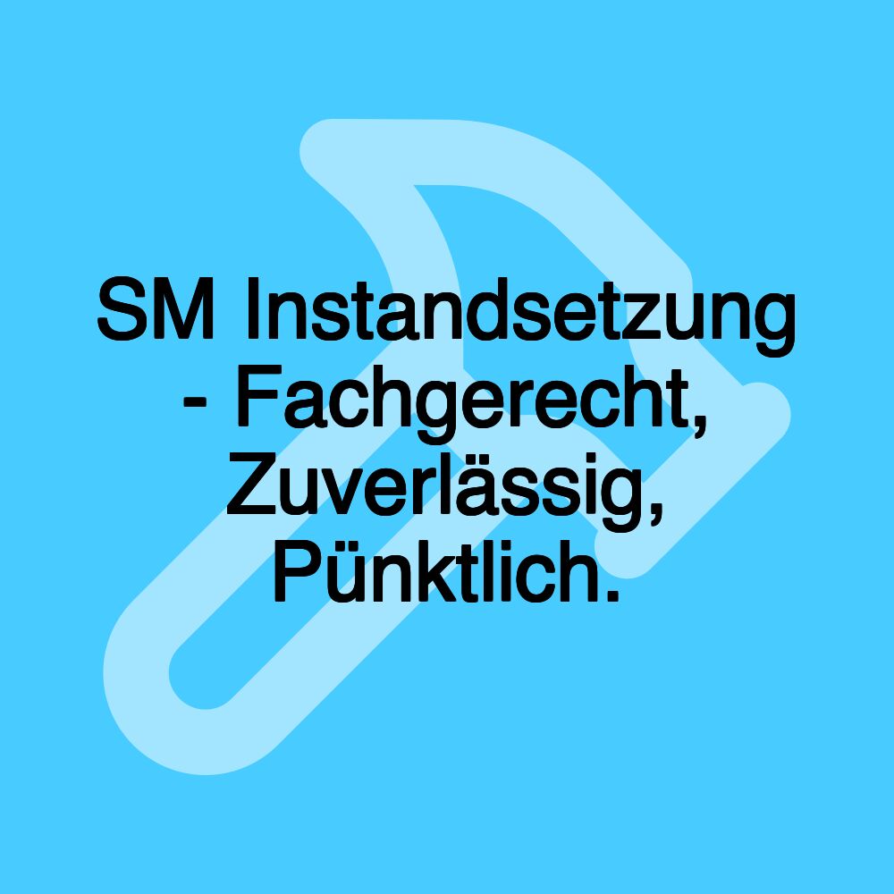 SM Instandsetzung - Fachgerecht, Zuverlässig, Pünktlich.