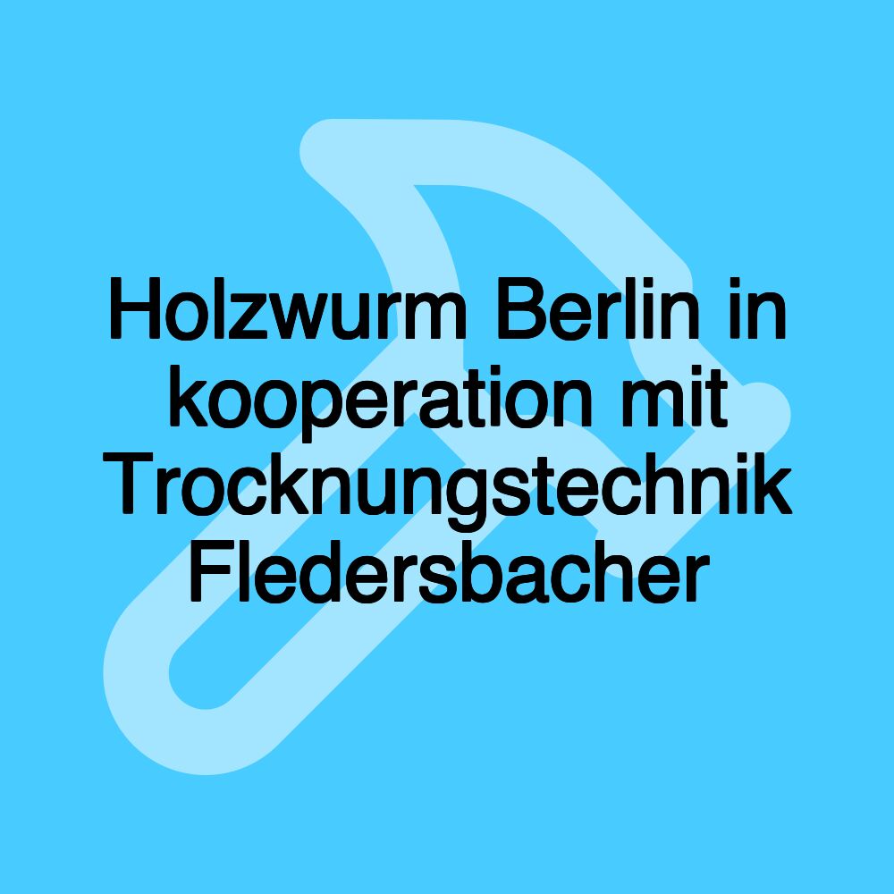 Holzwurm Berlin in kooperation mit Trocknungstechnik Fledersbacher