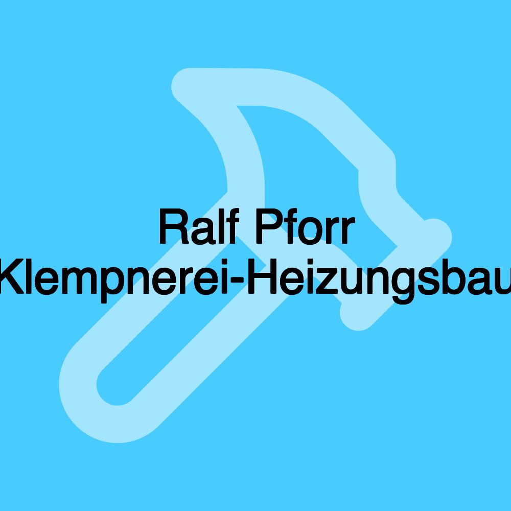 Ralf Pforr Klempnerei-Heizungsbau