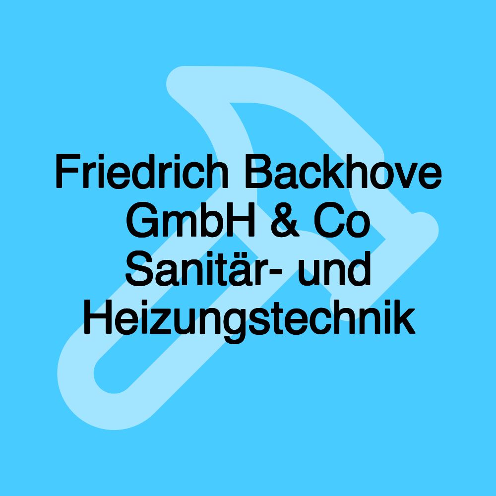 Friedrich Backhove GmbH & Co Sanitär- und Heizungstechnik