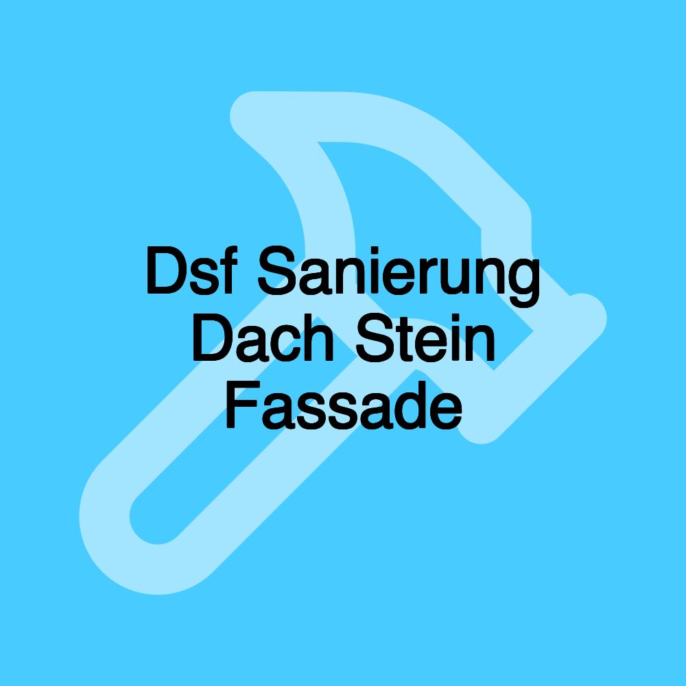 Dsf Sanierung Dach Stein Fassade