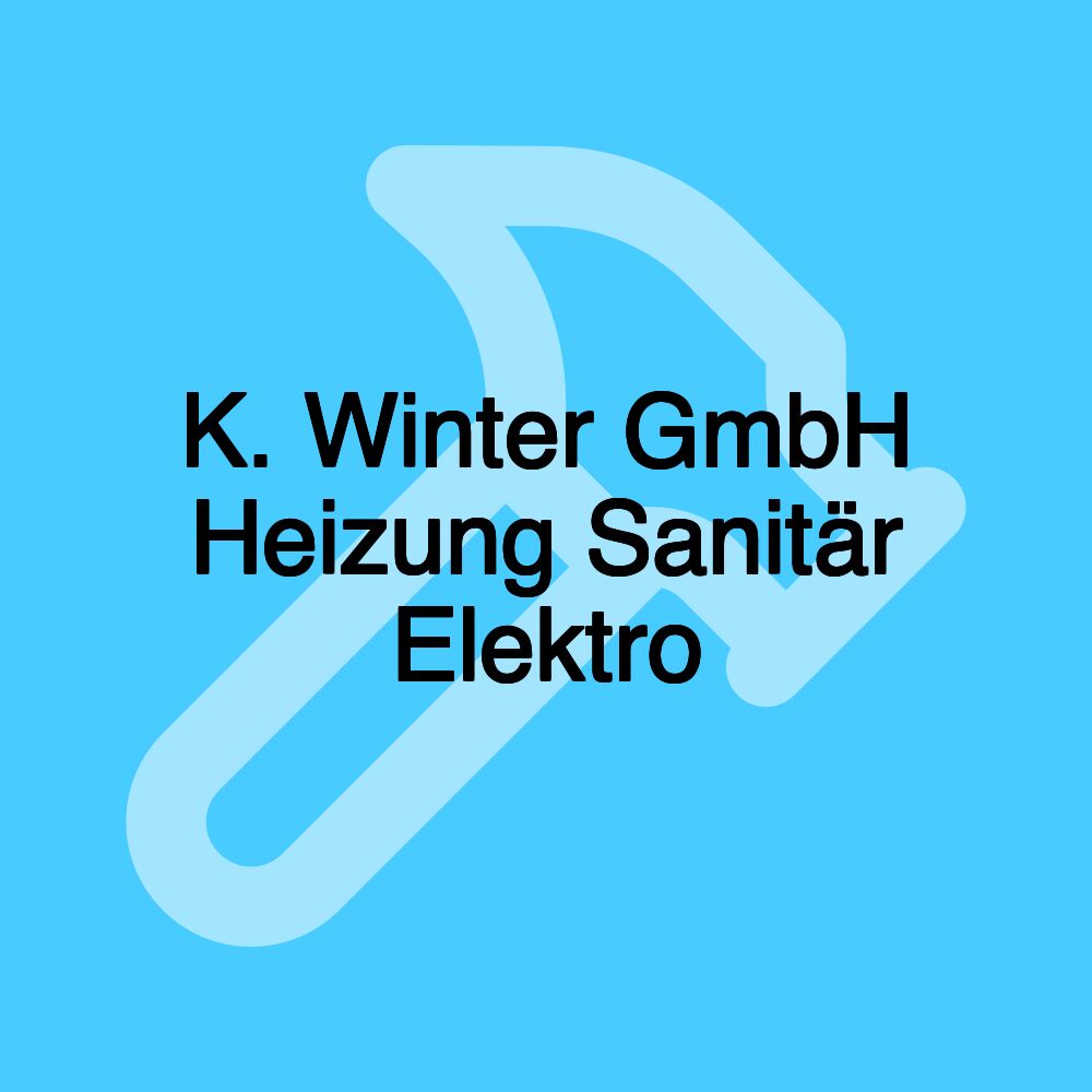 K. Winter GmbH Heizung Sanitär Elektro