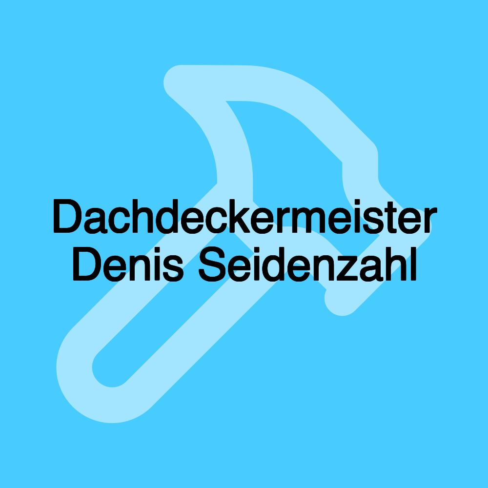 Dachdeckermeister Denis Seidenzahl