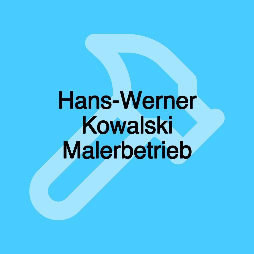 Hans-Werner Kowalski Malerbetrieb