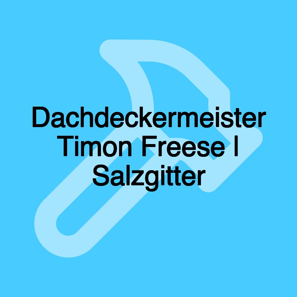 Dachdeckermeister Timon Freese | Salzgitter