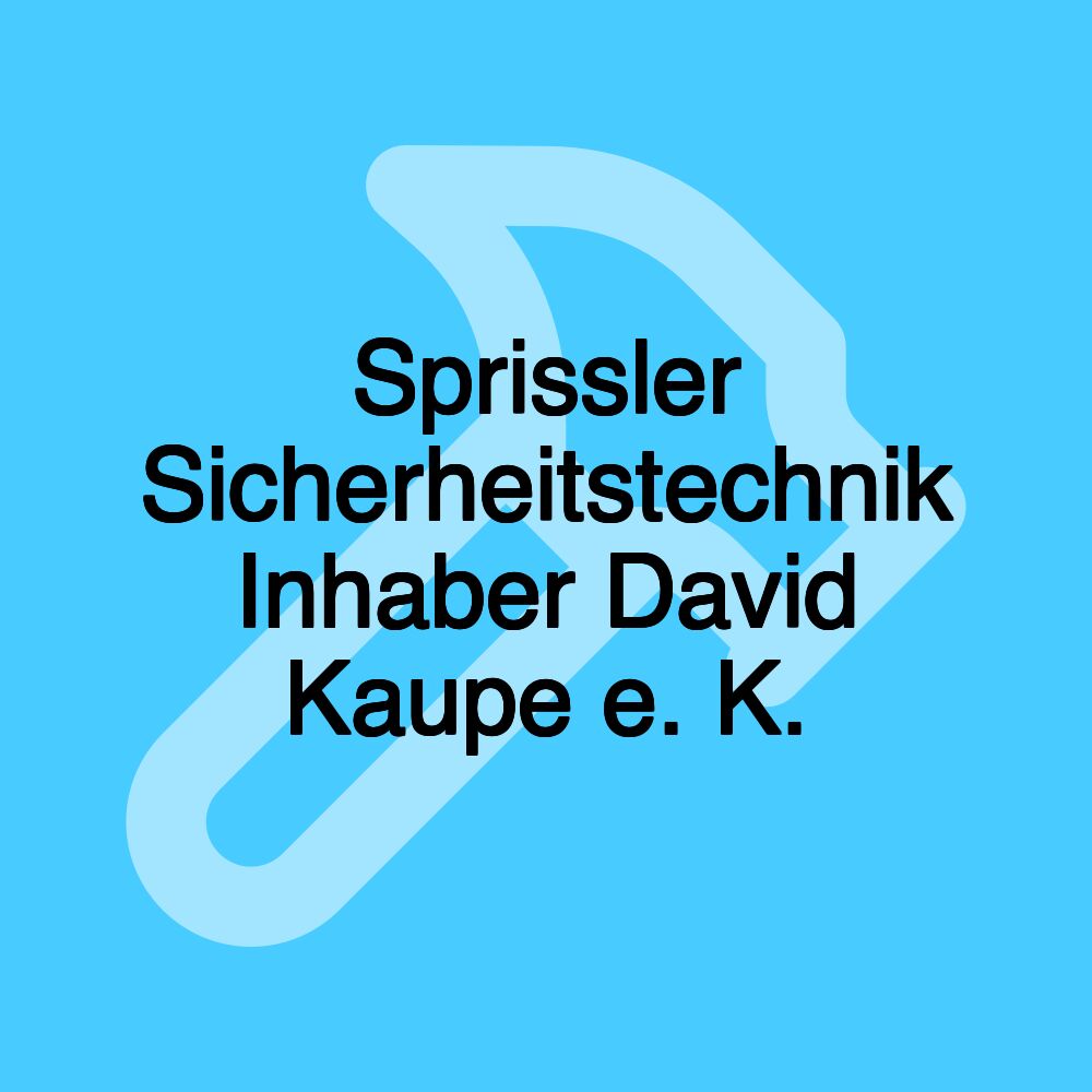 Sprissler Sicherheitstechnik Inhaber David Kaupe e. K.