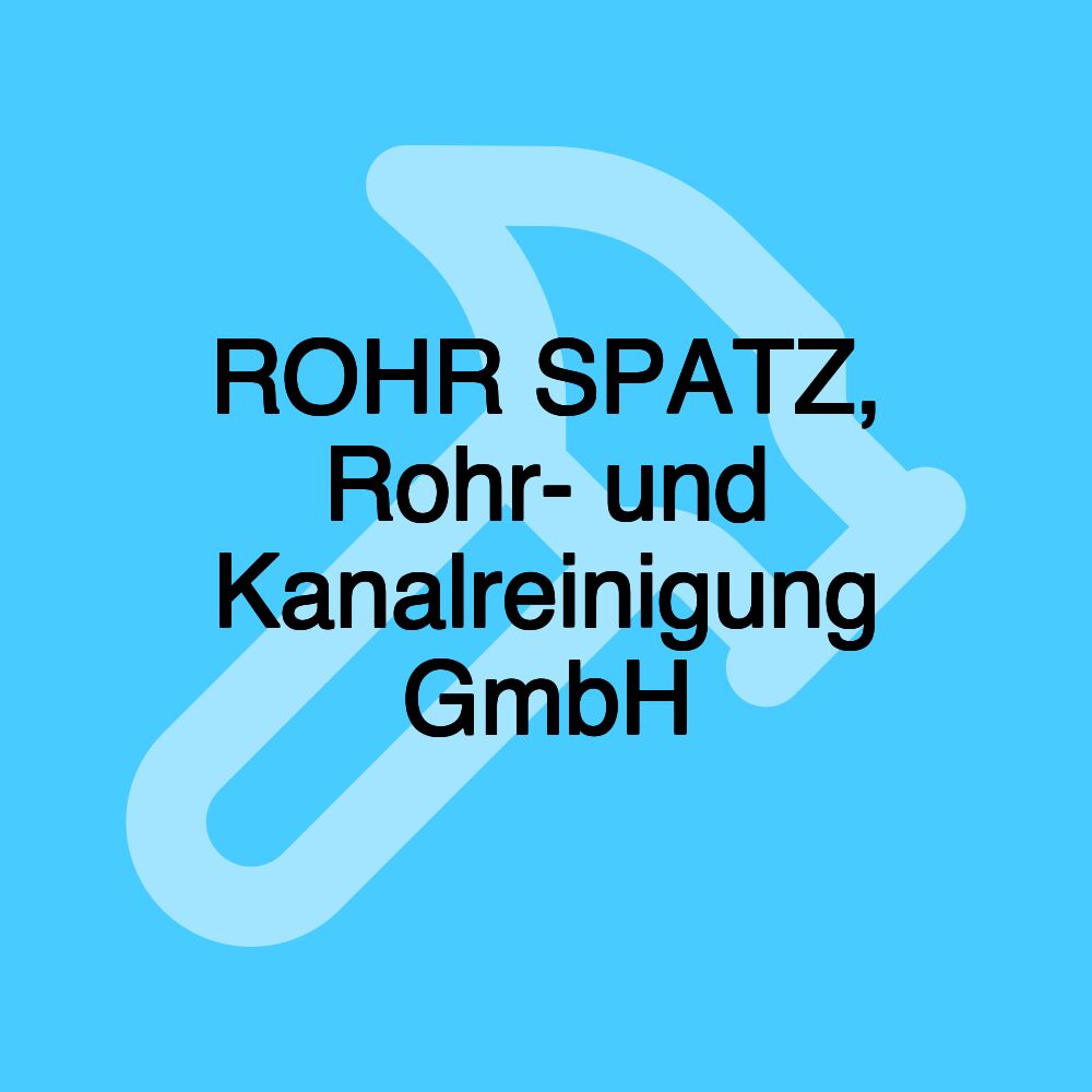 ROHR SPATZ, Rohr- und Kanalreinigung GmbH