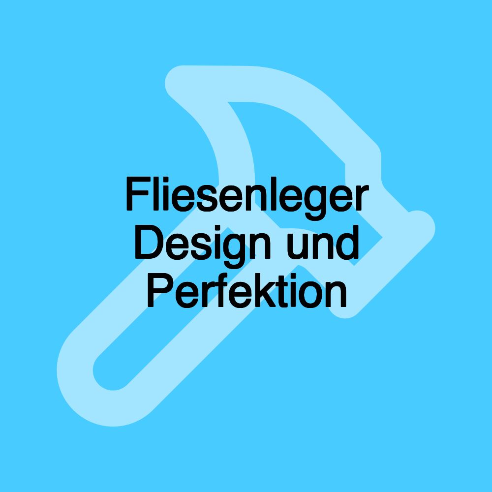 Fliesenleger Design und Perfektion