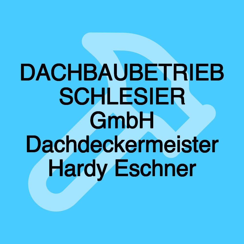 DACHBAUBETRIEB SCHLESIER GmbH Dachdeckermeister Hardy Eschner