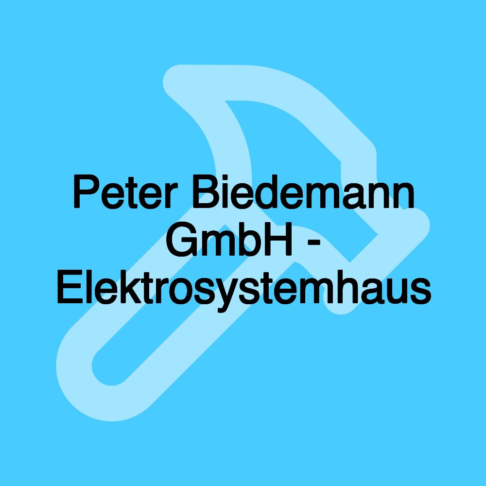 Peter Biedemann GmbH - Elektrosystemhaus