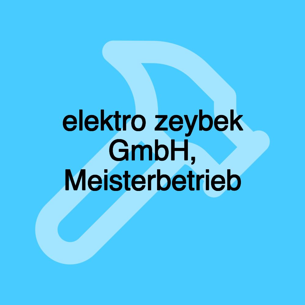 elektro zeybek GmbH, Meisterbetrieb