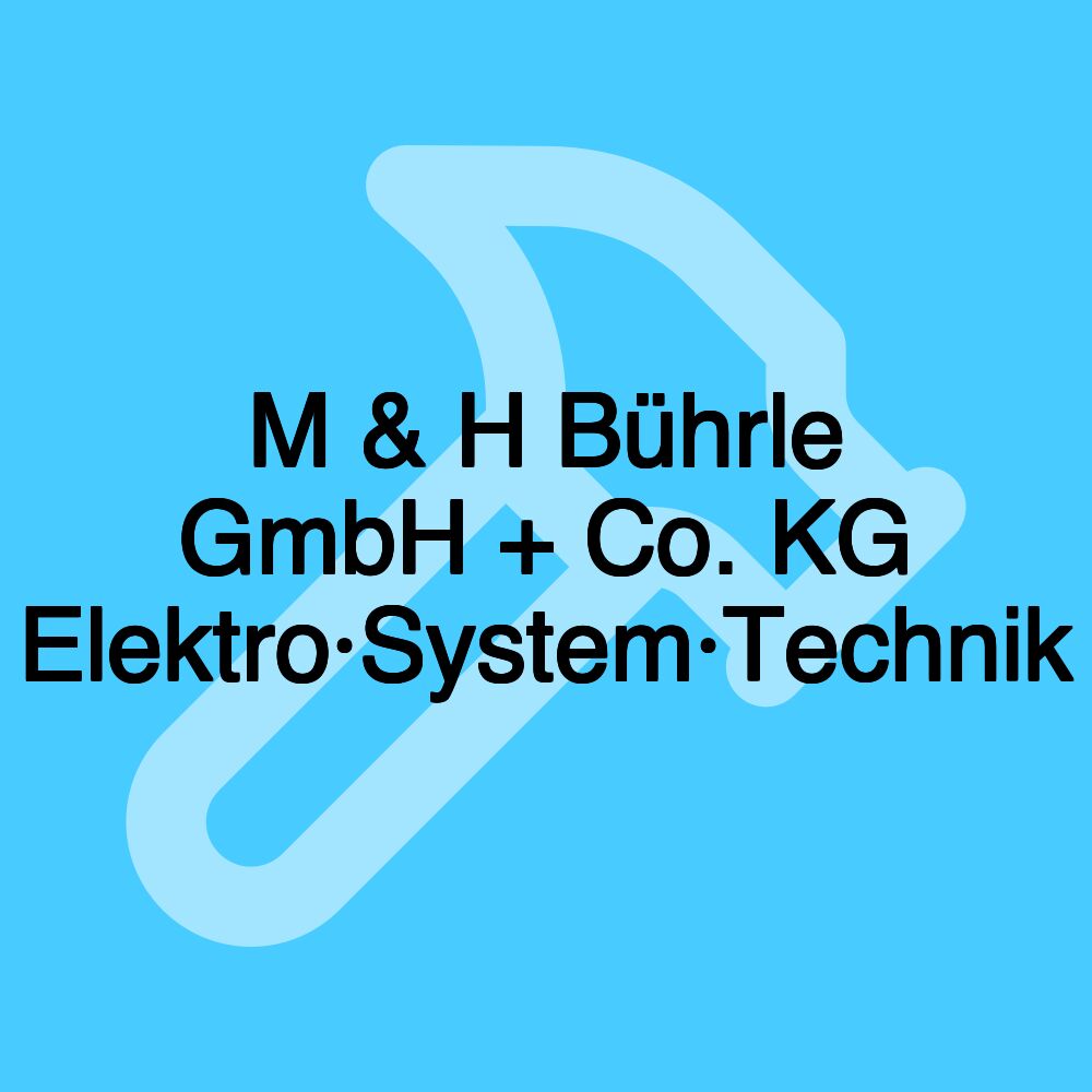 M & H Bührle GmbH + Co. KG Elektro·System·Technik