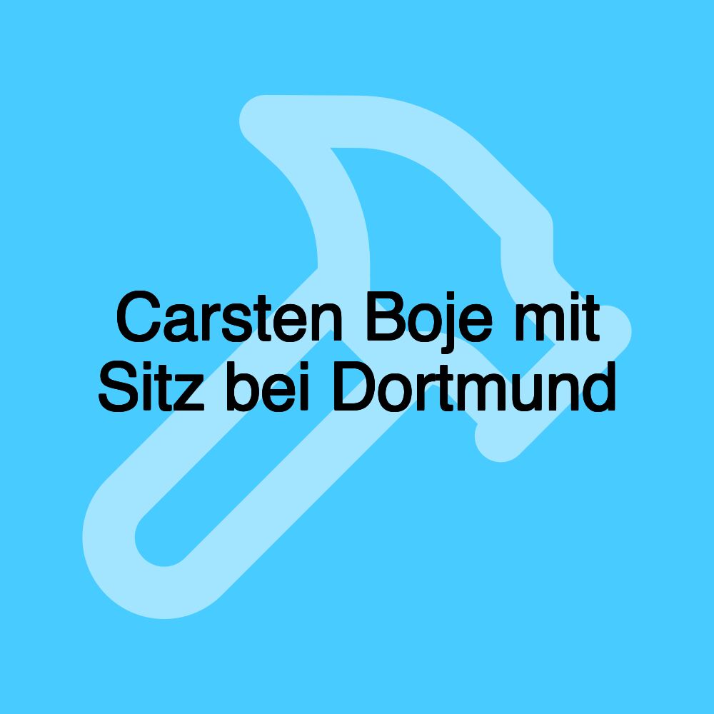 Carsten Boje mit Sitz bei Dortmund